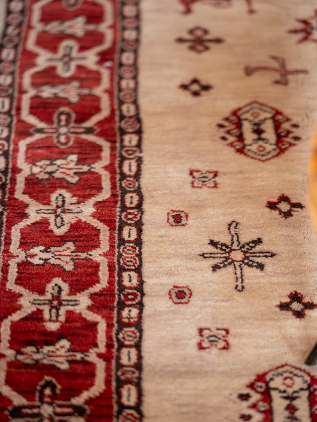 Afghan Hand Knotted Silk Wool Oriental Heritage Motif Rug