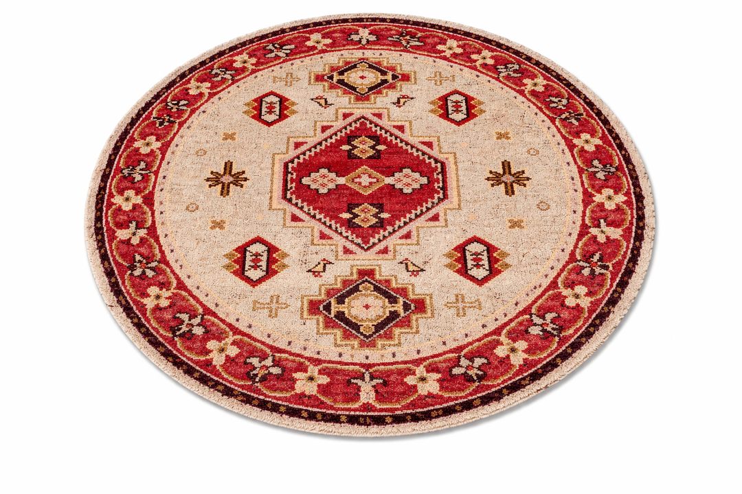 Afghan Hand Knotted Silk Wool Oriental Heritage Motif Rug