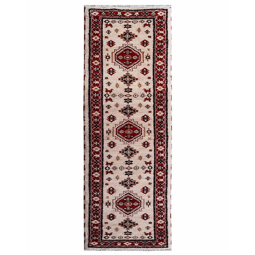 Afghan Hand Knotted Silk Wool Oriental Heritage Motif Rug