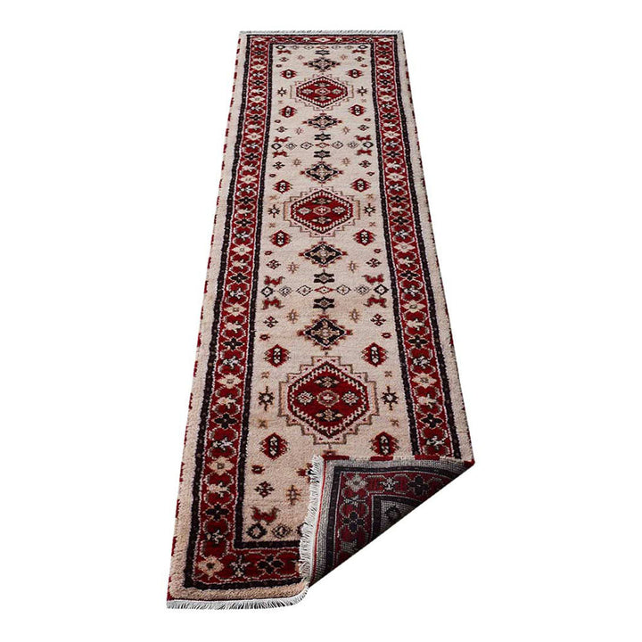 Afghan Hand Knotted Silk Wool Oriental Heritage Motif Rug