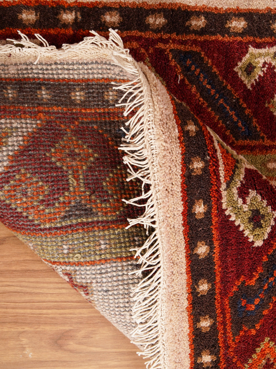 Afghan Hand Knotted Silk Wool Oriental Geometric Star Medallion Rug