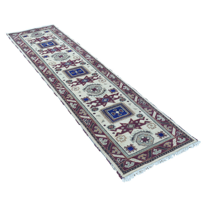 Afghan Hand Knotted Silk Wool Oriental Geometric Star Medallion Rug