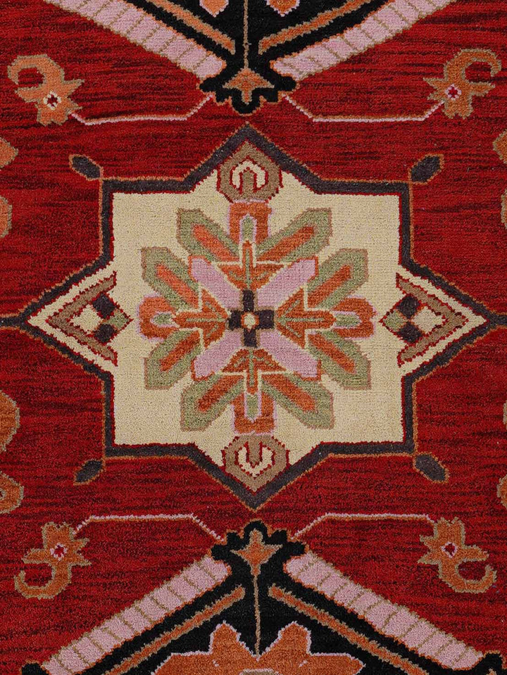 Afghan Hand Knotted Silk Wool Oriental Dual Medallion Rug
