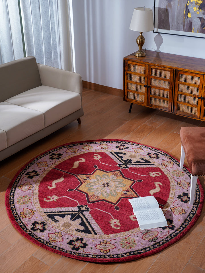 Afghan Hand Knotted Silk Wool Oriental Dual Medallion Rug