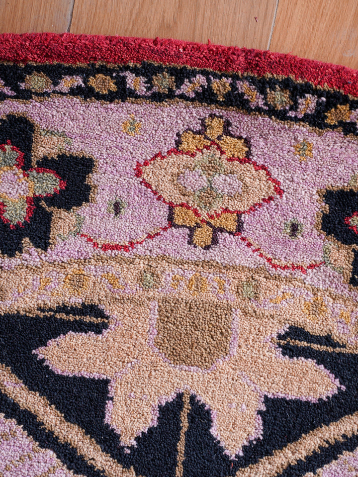 Afghan Hand Knotted Silk Wool Oriental Dual Medallion Rug