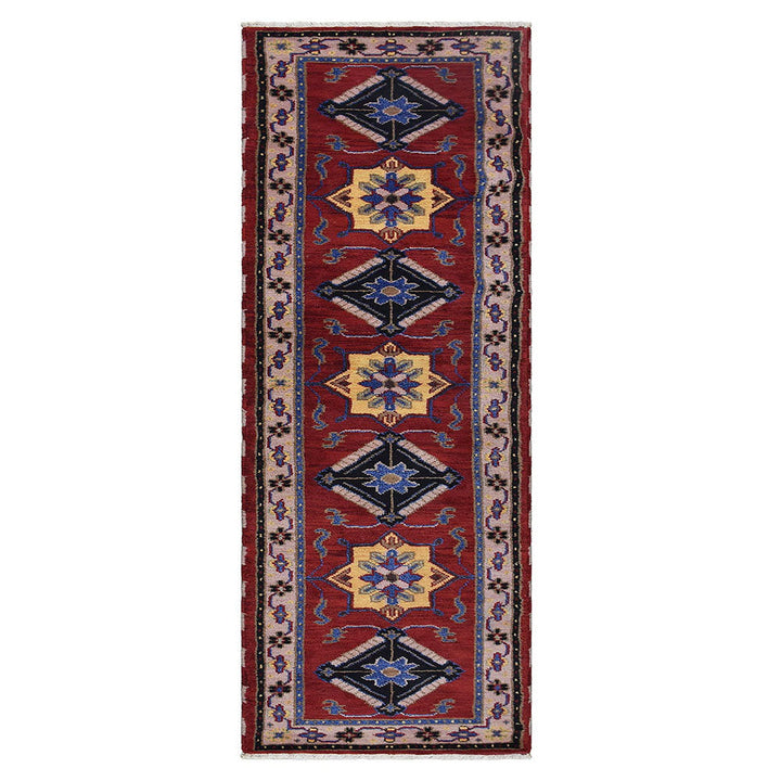Afghan Hand Knotted Silk Wool Oriental Dual Medallion Rug