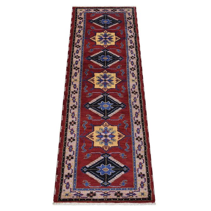 Afghan Hand Knotted Silk Wool Oriental Dual Medallion Rug