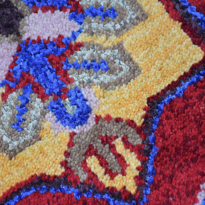 Afghan Hand Knotted Silk Wool Oriental Dual Medallion Rug