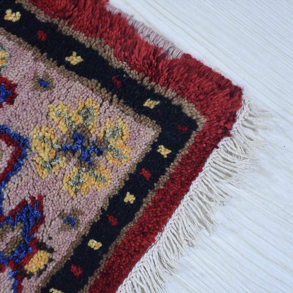Afghan Hand Knotted Silk Wool Oriental Dual Medallion Rug