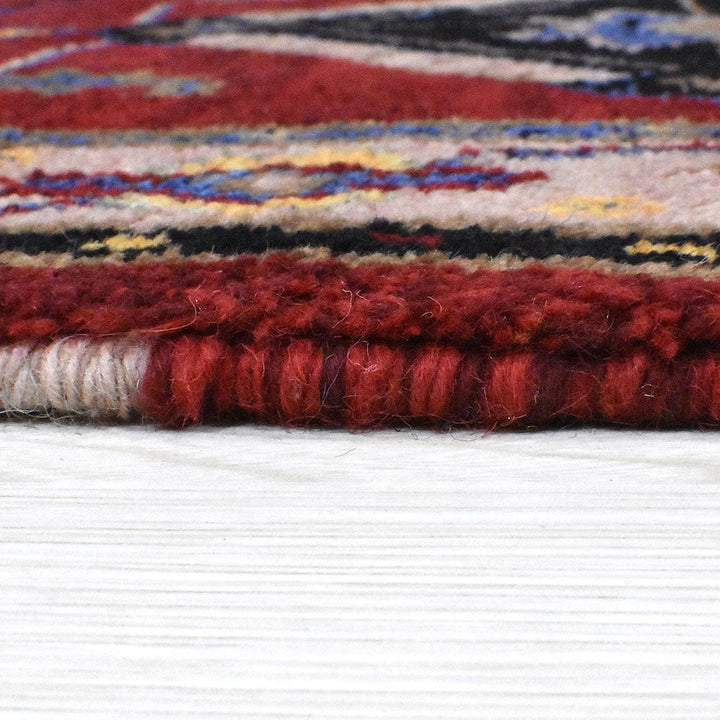 Afghan Hand Knotted Silk Wool Oriental Dual Medallion Rug