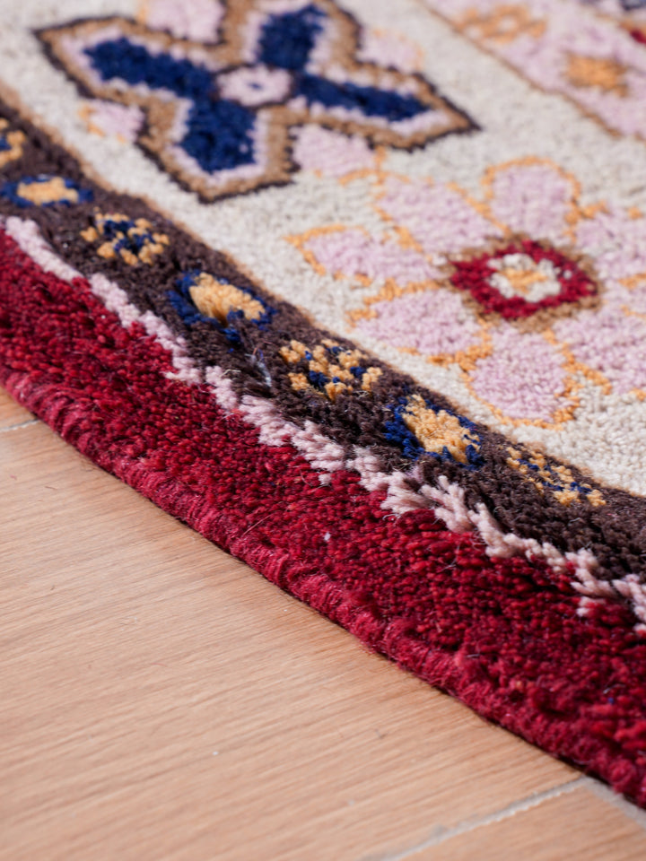 Afghan Hand Knotted Silk Wool Oriental Floral Medallion Rug