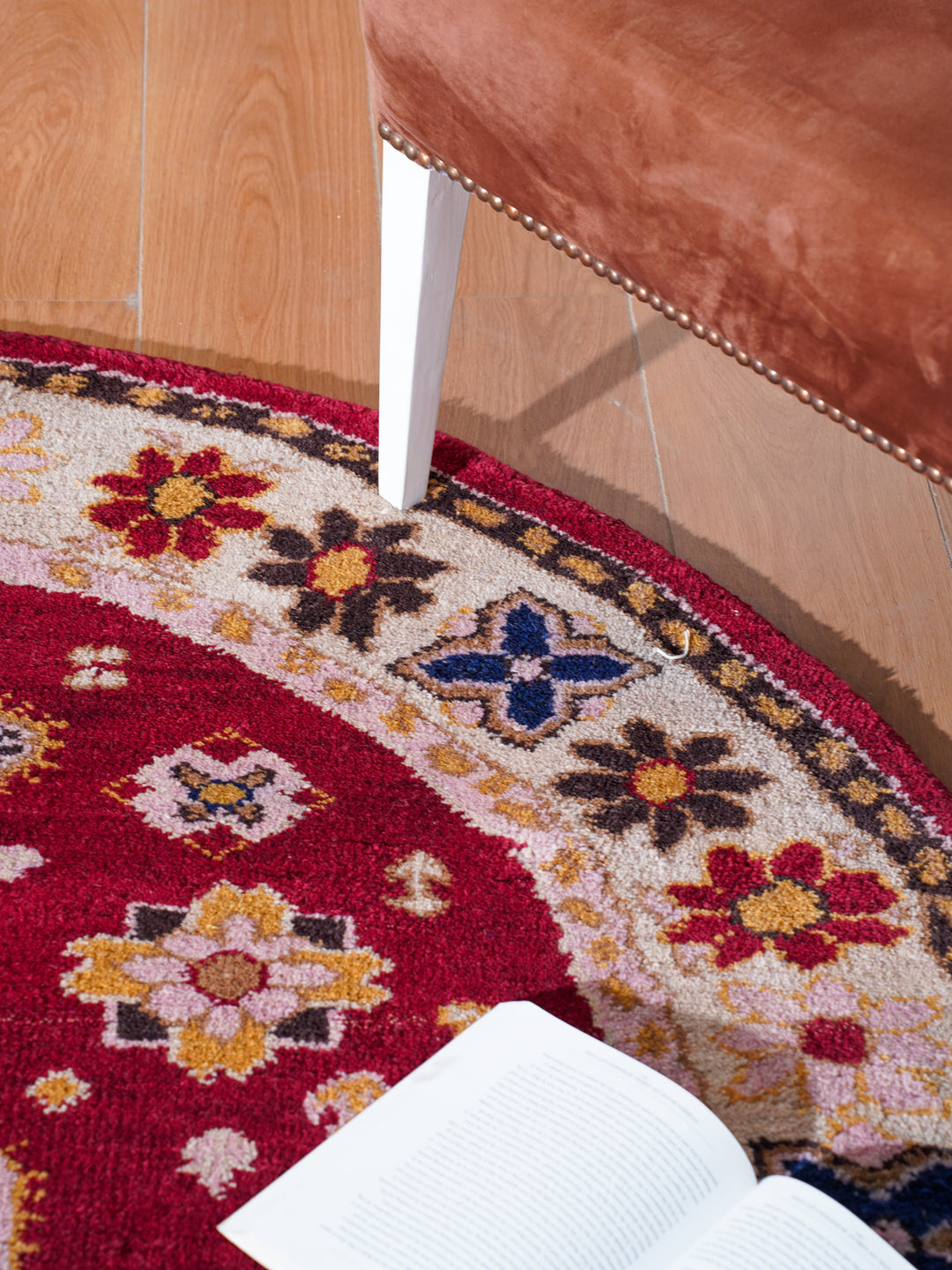Afghan Hand Knotted Silk Wool Oriental Floral Medallion Rug