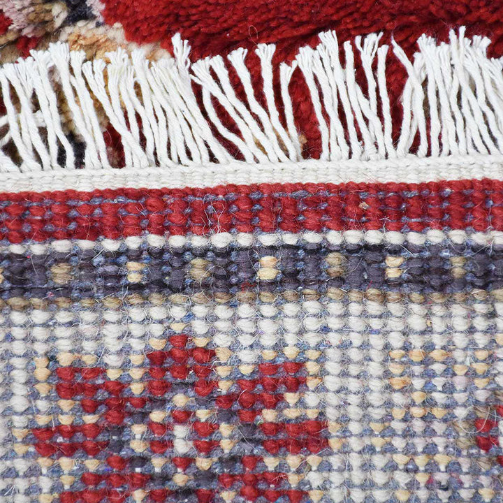 Afghan Hand Knotted Silk Wool Oriental Floral Medallion Rug