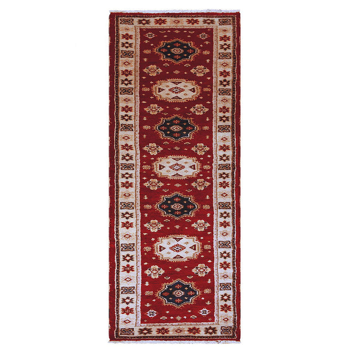 Afghan Hand Knotted Silk Wool Oriental Floral Medallion Rug