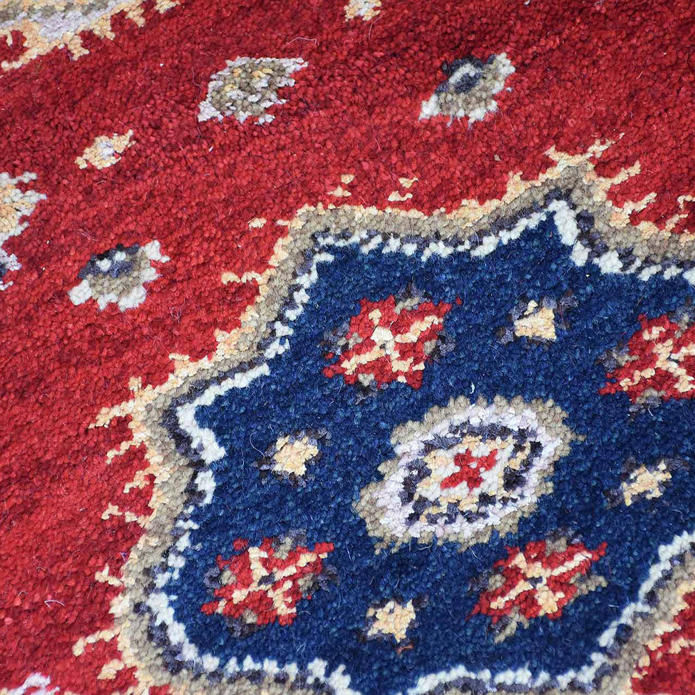 Afghan Hand Knotted Silk Wool Oriental Floral Medallion Rug
