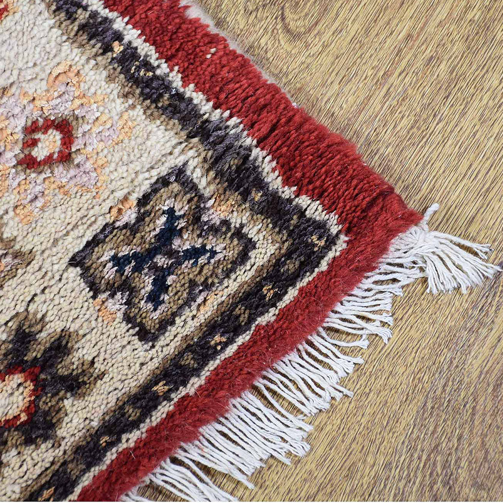 Afghan Hand Knotted Silk Wool Oriental Floral Medallion Rug