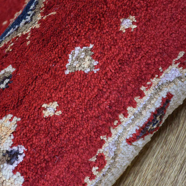 Afghan Hand Knotted Silk Wool Oriental Floral Medallion Rug