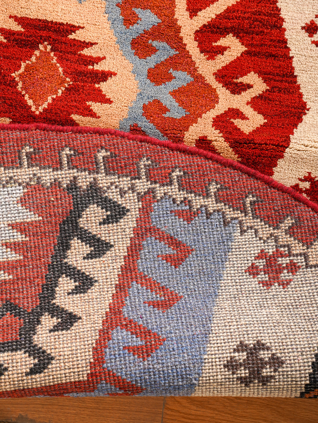 Afghan Hand Knotted Silk Wool Oriental Hexagon Medallion Rug