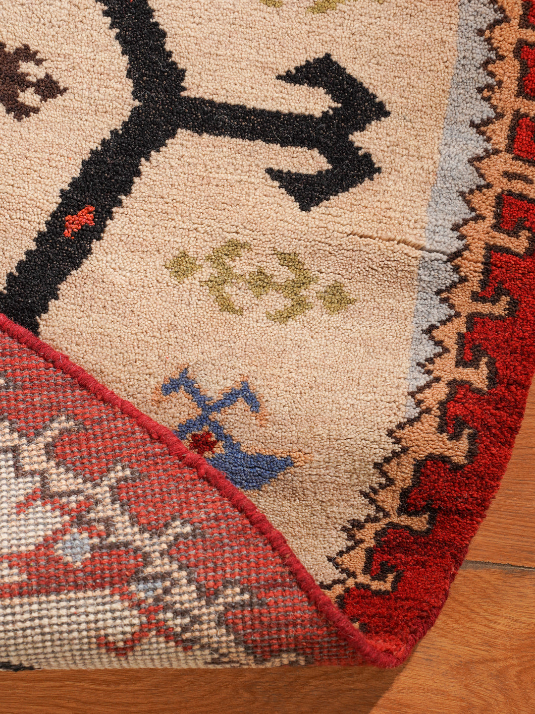 Afghan Hand Knotted Silk Wool Oriental Hexagon Medallion Rug