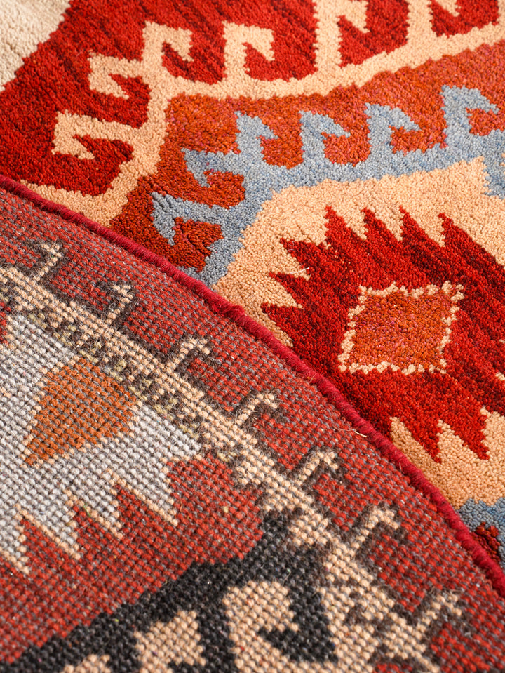 Afghan Hand Knotted Silk Wool Oriental Hexagon Medallion Rug