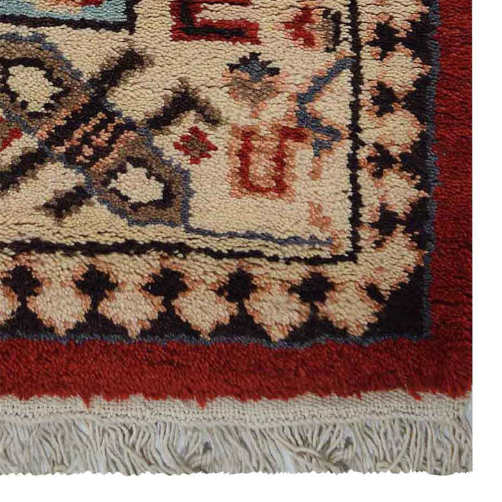 Afghan Hand Knotted Silk Wool Oriental Geometric Star Rug