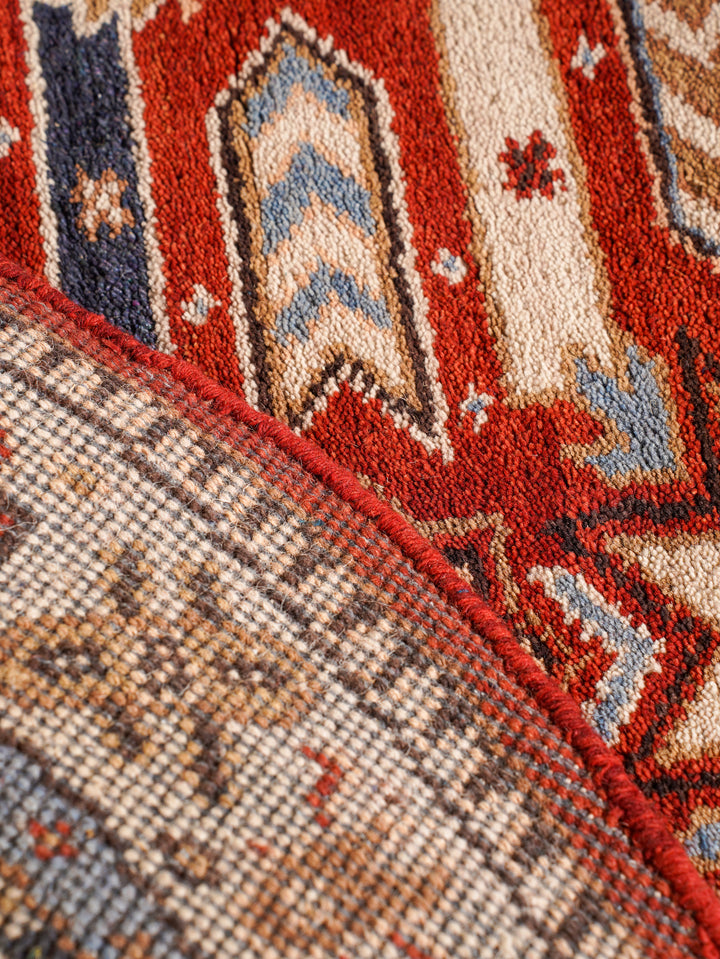 Afghan Hand Knotted Silk Wool Oriental Geometric Star Rug