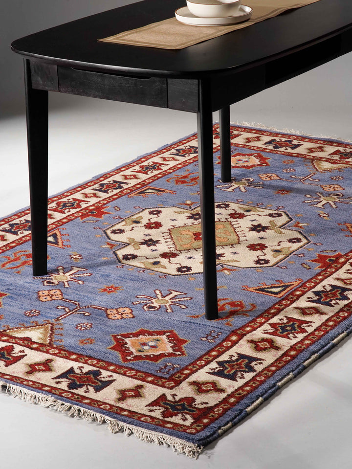 Afghan Hand Knotted Silk Wool Oriental Classic Medallion Rug
