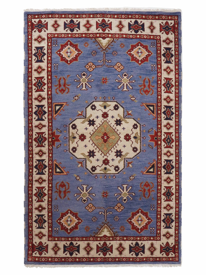 Afghan Hand Knotted Silk Wool Oriental Classic Medallion Rug