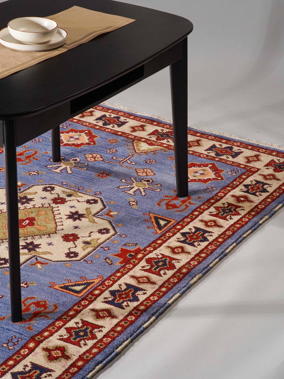 Afghan Hand Knotted Silk Wool Oriental Classic Medallion Rug