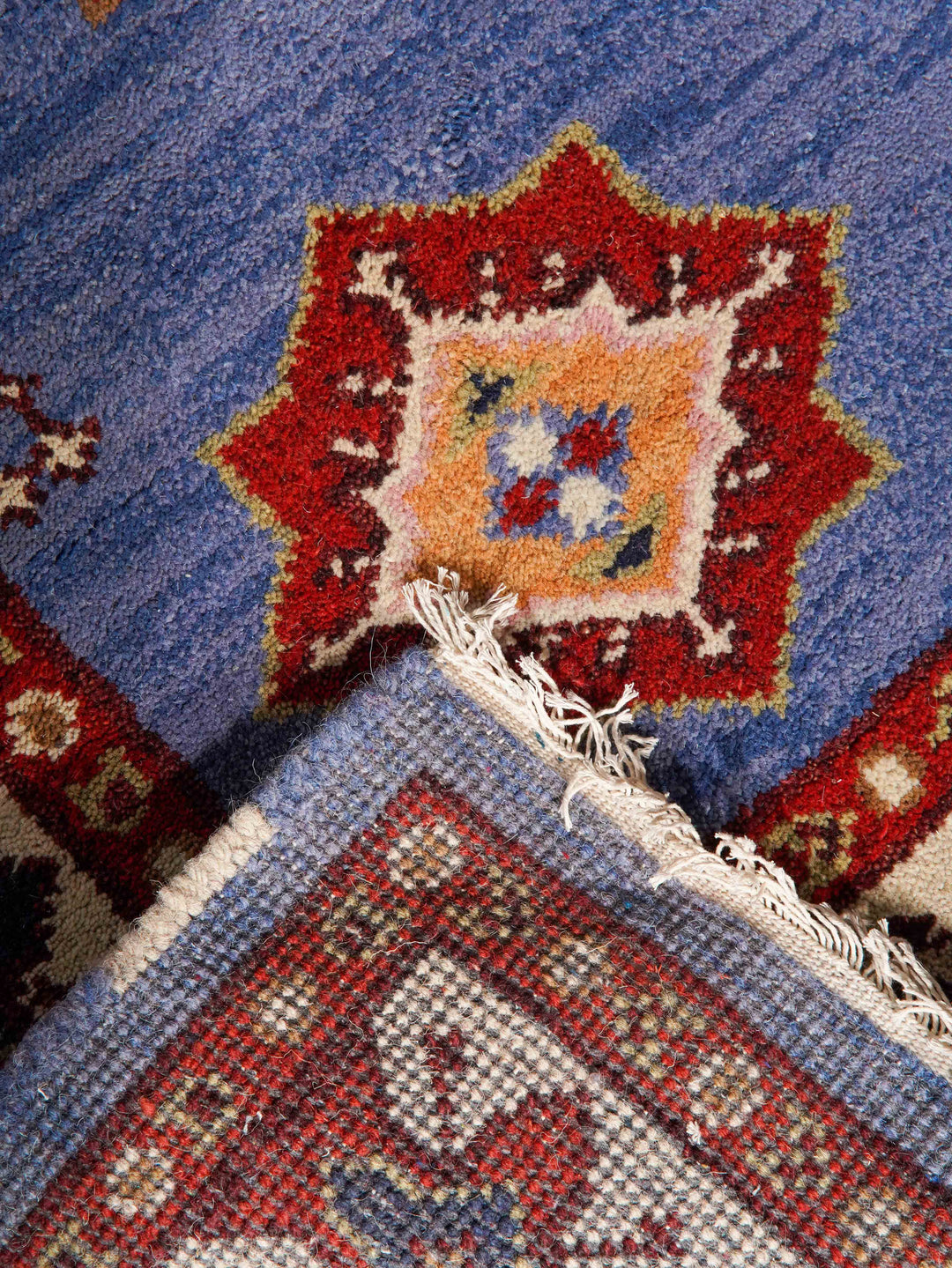 Afghan Hand Knotted Silk Wool Oriental Classic Medallion Rug