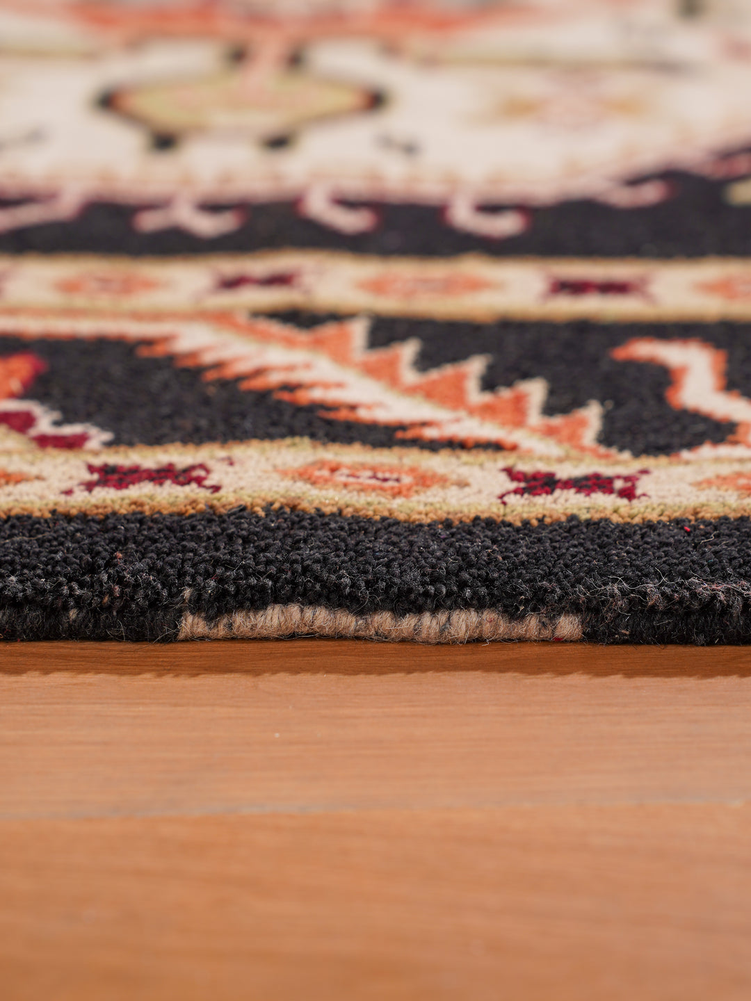Afghan Hand Knotted Silk Wool Oriental Triple Medallion Rug