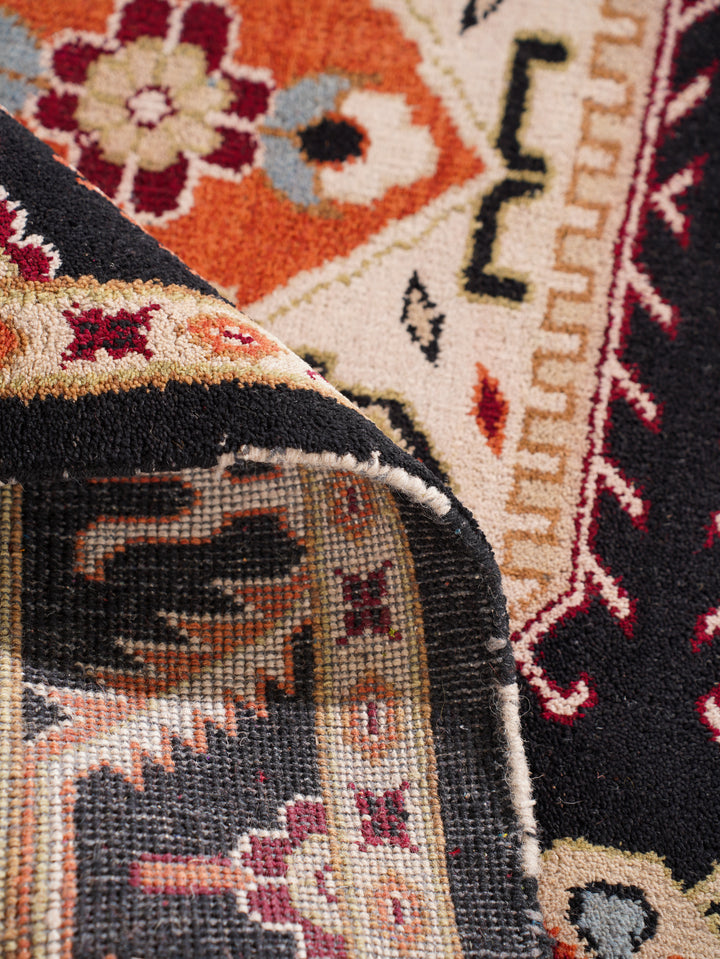 Afghan Hand Knotted Silk Wool Oriental Triple Medallion Rug
