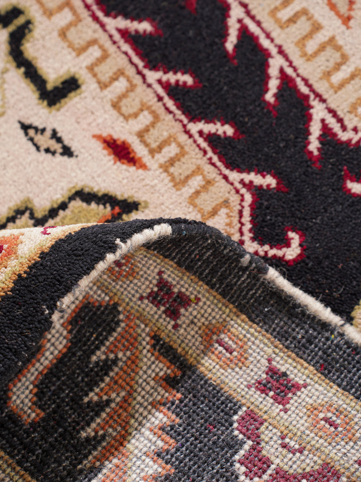 Afghan Hand Knotted Silk Wool Oriental Triple Medallion Rug