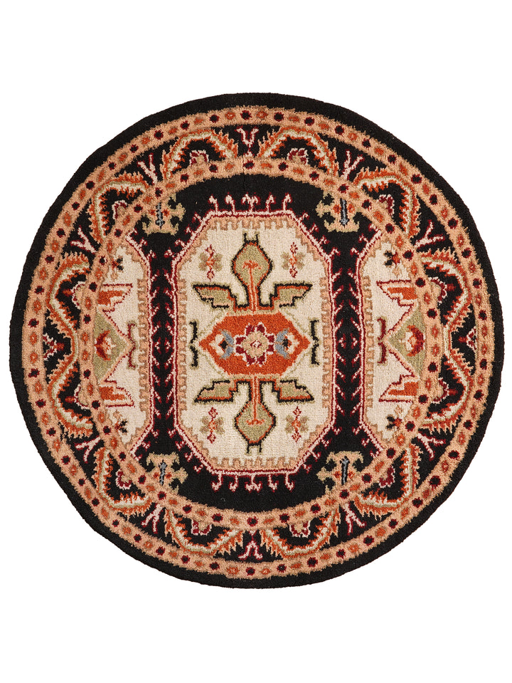 Afghan Hand Knotted Silk Wool Oriental Triple Medallion Rug