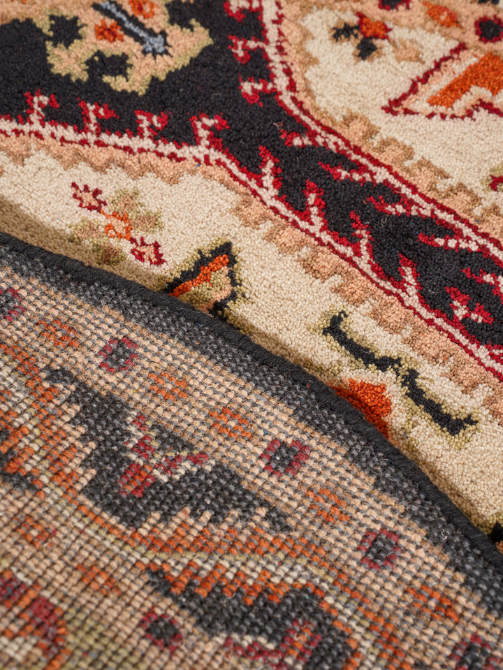 Afghan Hand Knotted Silk Wool Oriental Triple Medallion Rug