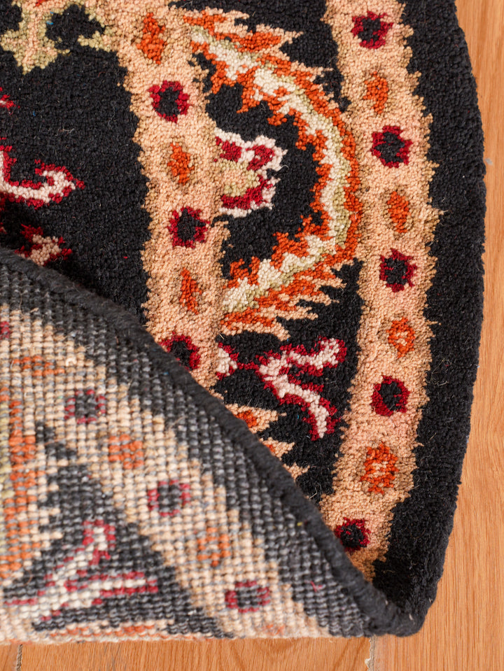 Afghan Hand Knotted Silk Wool Oriental Triple Medallion Rug