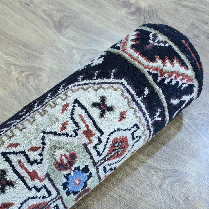 Afghan Hand Knotted Silk Wool Oriental Triple Medallion Rug