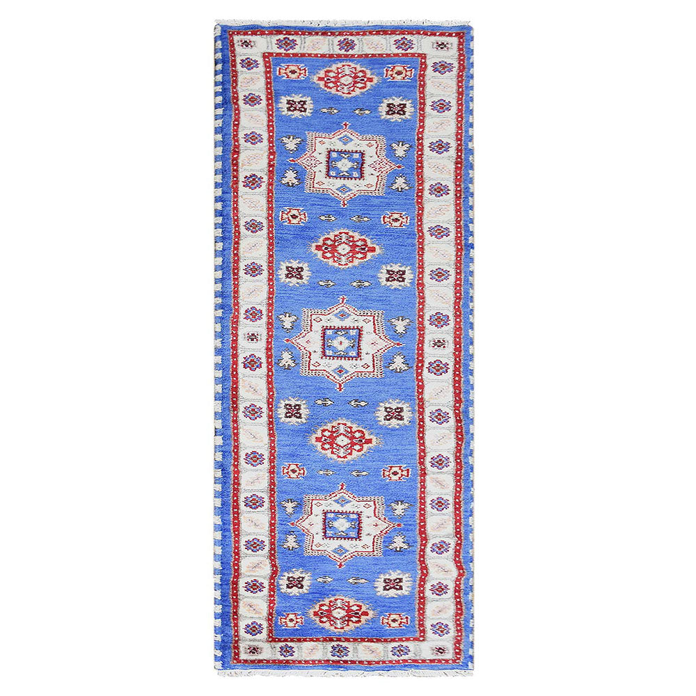 Afghan Hand Knotted Silk Wool Oriental Central Medallion Rug