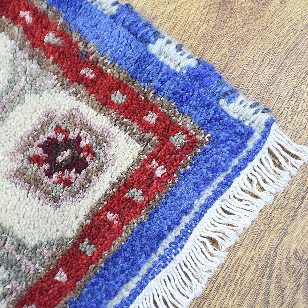 Afghan Hand Knotted Silk Wool Oriental Central Medallion Rug
