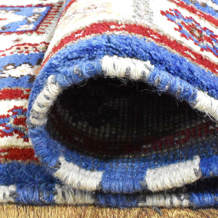 Afghan Hand Knotted Silk Wool Oriental Central Medallion Rug