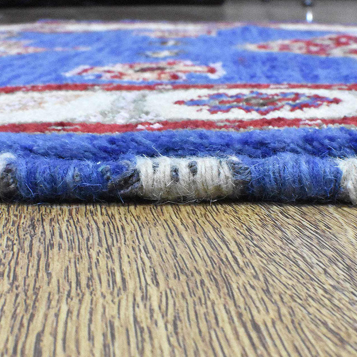 Afghan Hand Knotted Silk Wool Oriental Central Medallion Rug