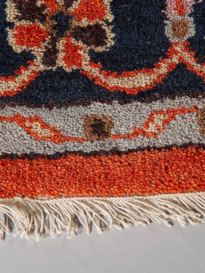 Afghan Hand Knotted Silk Wool Oriental Diamond Medallion Rug