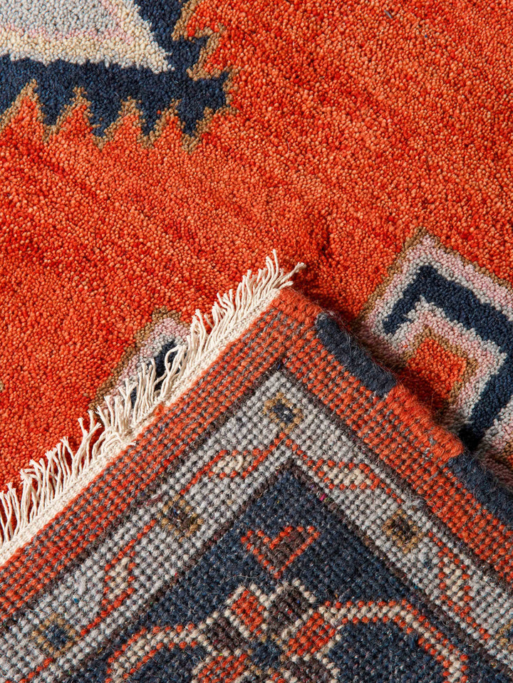 Afghan Hand Knotted Silk Wool Oriental Diamond Medallion Rug
