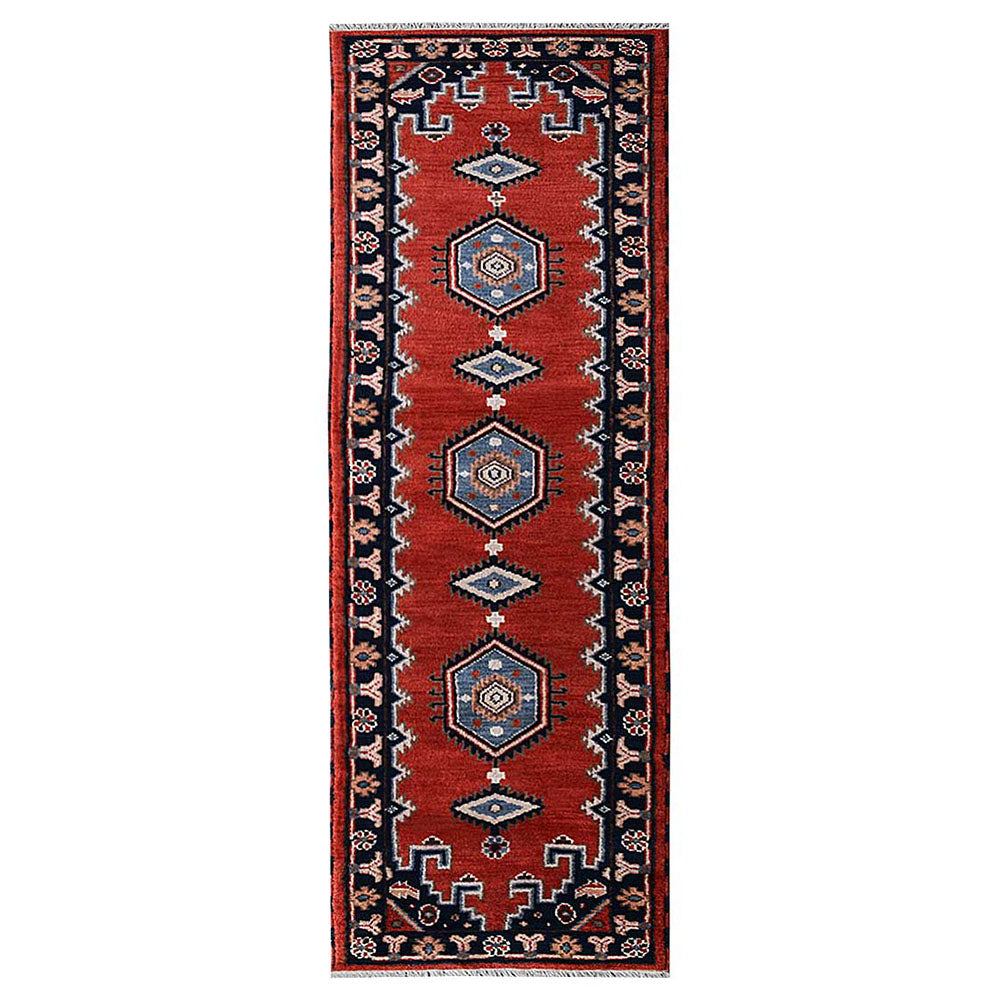 Afghan Hand Knotted Silk Wool Oriental Diamond Medallion Rug