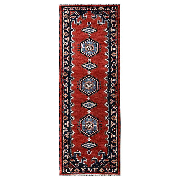 Afghan Hand Knotted Silk Wool Oriental Diamond Medallion Rug