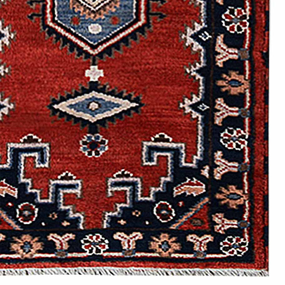 Afghan Hand Knotted Silk Wool Oriental Diamond Medallion Rug