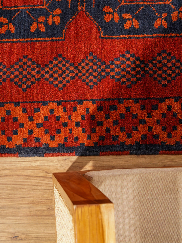 Afghan Hand Knotted Silk Wool Oriental Tribal Medallion Rug