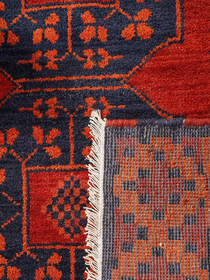 Afghan Hand Knotted Silk Wool Oriental Tribal Medallion Rug