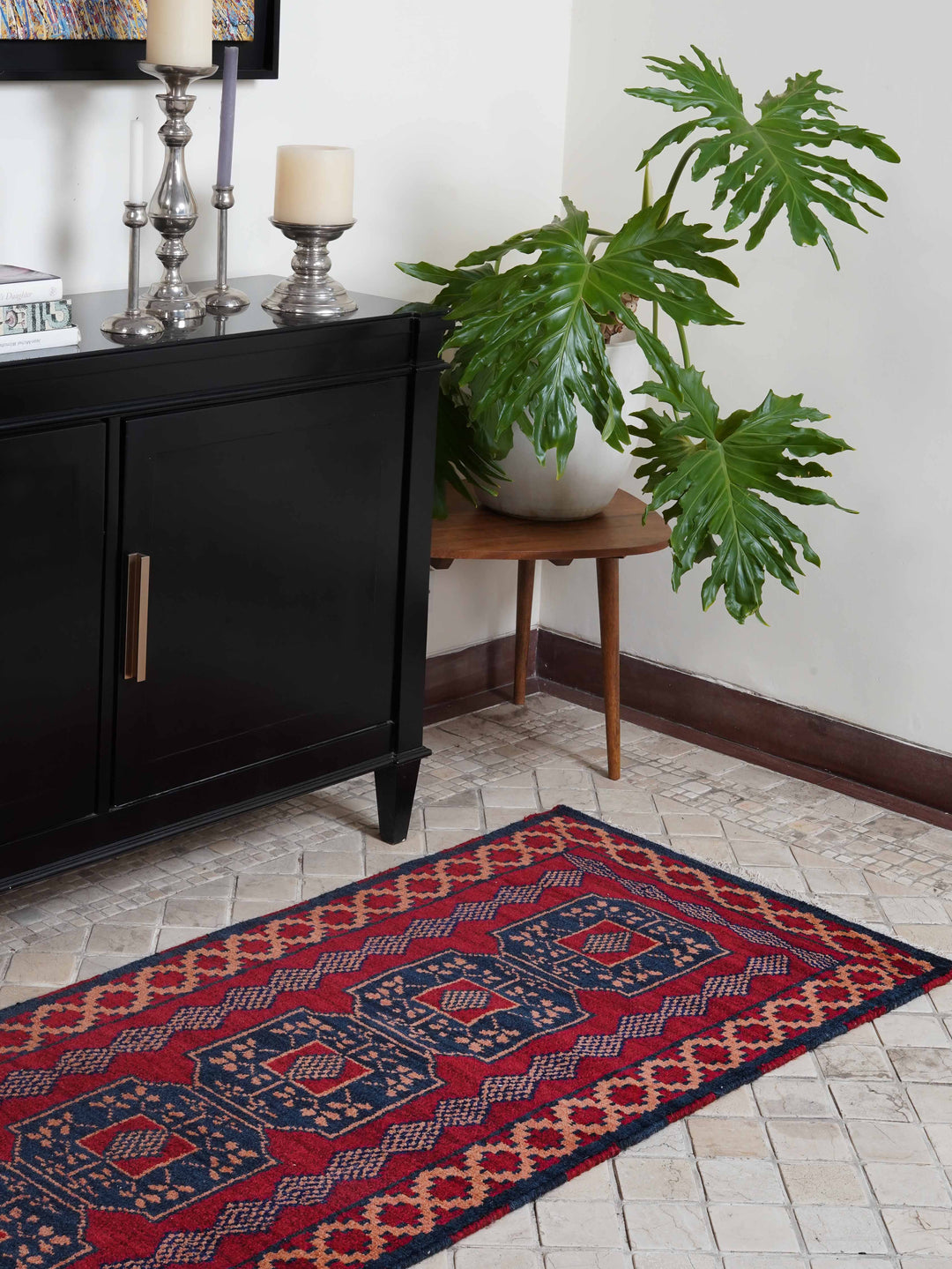 Afghan Hand Knotted Silk Wool Oriental Tribal Medallion Rug