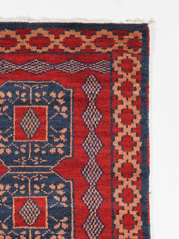 Afghan Hand Knotted Silk Wool Oriental Tribal Medallion Rug